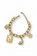 Pulsera de cadena gruesa en acero inoxidable dorado